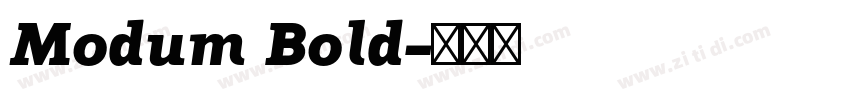 Modum Bold字体转换
